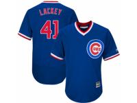 Men's Majestic Chicago Cubs #41 John Lackey Royal Blue Cooperstown Cool Base MLB Jersey