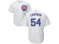 Men's Majestic Chicago Cubs #54 Aroldis Chapman White Home Cool Base MLB Jersey