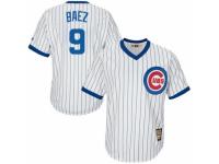 Men's Majestic Chicago Cubs #9 Javier Baez White Home Cooperstown MLB Jersey