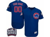 Men's Majestic Chicago Cubs Customized Royal Blue 2016 World Series Bound Flexbase Authentic Collection MLB Jersey