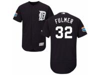 Men's Majestic Detroit Tigers #32 Michael Fulmer Navy Blue Flexbase Authentic Collection MLB Jersey