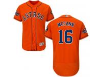 Men's Majestic Houston Astros #16 Brian McCann Authentic Orange Alternate 2017 World Series Champions Flex Base MLB Jersey
