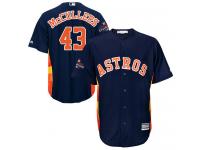Men's Majestic Houston Astros #43 Lance McCullers Replica Navy Blue Alternate 2017 World Series Champions Cool Base MLB Jersey