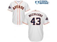 Men's Majestic Houston Astros #43 Lance McCullers Replica White Home 2017 World Series Champions Cool Base MLB Jersey