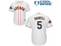 Men's Majestic Houston Astros #5 Jeff Bagwell Replica White Home 2017 World Series Champions Cool Base MLB Jersey