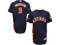 Men's Majestic Houston Astros #9 Marwin Gonzalez Authentic Navy Blue Alternate 2017 World Series Champions Flex Base MLB Jersey