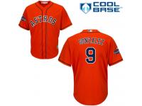 Men's Majestic Houston Astros #9 Marwin Gonzalez Replica Orange Alternate 2017 World Series Champions Cool Base MLB Jersey