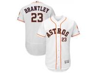 Men's Majestic Michael Brantley Houston Astros Authentic White Flex Base Home Collection Jersey