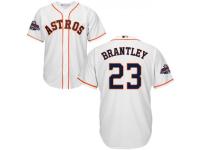 Men's Majestic Michael Brantley Houston Astros White Cool Base Home 2017 World Series Champions Jersey