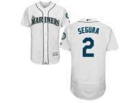 Men's Majestic Seattle Mariners #2 Jean Segura White Flexbase Authentic Collection MLB Jersey