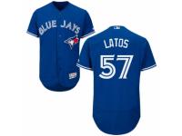 Men's Majestic Toronto Blue Jays #57 Mat Latos Royal Blue Flexbase Authentic Collection MLB Jersey