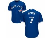 Men's Majestic Toronto Blue Jays #7 B.J. Upton Blue Alternate MLB Jersey