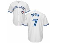 Men's Majestic Toronto Blue Jays #7 B.J. Upton White Home MLB Jersey
