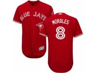 Men's Majestic Toronto Blue Jays #8 Kendrys Morales Red Flexbase Authentic Collection Scarlet 2017 MLB Jersey