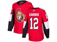 Men's Marian Gaborik Authentic Red Adidas Jersey NHL Ottawa Senators #12 Home
