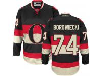 Men's Mark Borowiecki Authentic Black Reebok Jersey NHL Ottawa Senators #74 Third