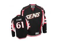 Men's Mark Stone Authentic Black Reebok Jersey NHL Ottawa Senators #61 Third