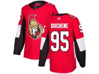 Men's Matt Duchene Authentic Red Adidas Jersey NHL Ottawa Senators #95 Home