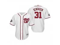 Men's Max Scherzer Washington Nationals White 2019 World Series Bound Cool Base Jersey