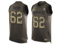 Men's Max Tuerk #62 Nike Green Jersey - NFL Los Angeles Chargers Salute to Service Tank Top