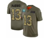 Men's Miami Dolphins #13 Dan Marino 2019 Olive Camo Salute To Service Jersey