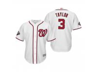 Men's Michael A. Taylor Washington Nationals White 2019 World Series Bound Cool Base Jersey