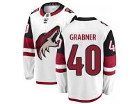 Men's Michael Grabner Breakaway White Away NHL Jersey Arizona Coyotes #40