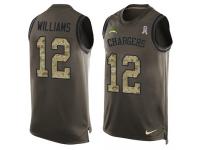 Men's Mike Williams #12 Nike Green Jersey - NFL Los Angeles Chargers Salute to Service Tank Top