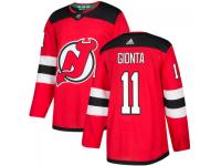 Men's New Jersey Devils #11 Stephen Gionta adidas Red Authentic Jersey