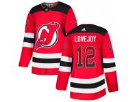 Men's New Jersey Devils #12 Ben Lovejoy Adidas Red Authentic Drift Fashion NHL Jersey