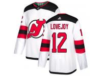 Men's New Jersey Devils #12 Ben Lovejoy Adidas White Away Authentic NHL Jersey