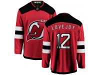 Men's New Jersey Devils #12 Ben Lovejoy Red Home Breakaway NHL Jersey