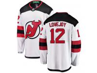 Men's New Jersey Devils #12 Ben Lovejoy White Away Breakaway NHL Jersey