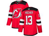 Men's New Jersey Devils #13 Nico Hischier Adidas Red Home Authentic NHL Jersey