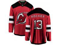 Men's New Jersey Devils #13 Nico Hischier Red Home Breakaway NHL Jersey