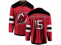 Men's New Jersey Devils #15 Jamie Langenbrunner Red Home Breakaway NHL Jersey