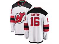 Men's New Jersey Devils #16 Steve Santini White Away Breakaway NHL Jersey