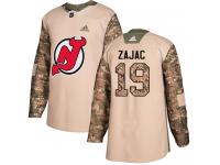 Men's New Jersey Devils #19 Travis Zajac Adidas Camo Authentic Veterans Day Practice NHL Jersey