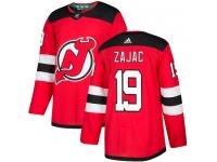 Men's New Jersey Devils #19 Travis Zajac Adidas Red Home Authentic NHL Jersey