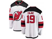 Men's New Jersey Devils #19 Travis Zajac White Away Breakaway NHL Jersey