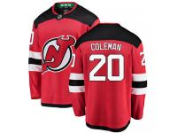 Men's New Jersey Devils #20 Blake Coleman Red Home Breakaway NHL Jersey