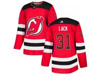 Men's New Jersey Devils #31 Eddie Lack Adidas Red Authentic Drift Fashion NHL Jersey