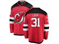 Men's New Jersey Devils #31 Eddie Lack Red Home Breakaway NHL Jersey