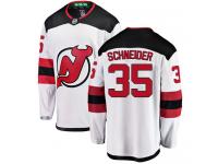 Men's New Jersey Devils #35 Cory Schneider White Away Breakaway NHL Jersey