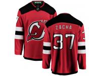 Men's New Jersey Devils #37 Pavel Zacha Red Home Breakaway NHL Jersey