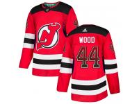 Men's New Jersey Devils #44 Miles Wood Adidas Red Authentic Drift Fashion NHL Jersey