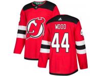 Men's New Jersey Devils #44 Miles Wood Adidas Red Home Authentic NHL Jersey