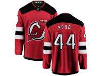 Men's New Jersey Devils #44 Miles Wood Red Home Breakaway NHL Jersey