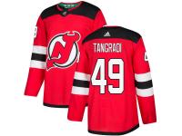 Men's New Jersey Devils #49 Eric Tangradi Adidas Red Home Authentic NHL Jersey