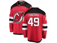 Men's New Jersey Devils #49 Eric Tangradi Red Home Breakaway NHL Jersey